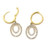 0.35 Cts. 14k Yellow Gold Diamond Drop Earrings